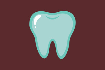 a simple vector illustration of a tooth