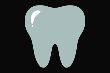 a simple vector illustration of a tooth