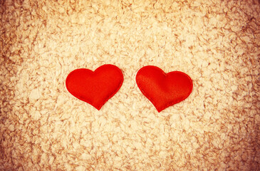 Two Red Hearts closeup