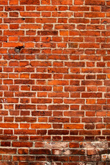 Fototapeta premium red brick, brick wall, wall texture, brick texture, masonry, construction, red wall, architecture, background, brick surface, rough wall, building facade, brick pattern, urban, structure, brickwork, s