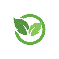 Mint leaf logo icon