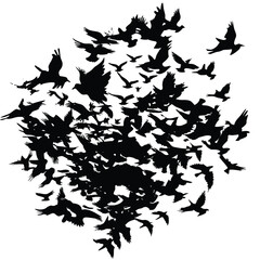 Watercolor Silhouette of a Blue Flower in Isolation