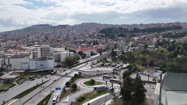 Konak Square view from Varyant. Izmir is populer tourist attraction in Turkey.