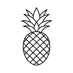 Obraz premium a detailed line art drawing of a pineapple