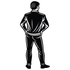 Obraz premium Vector Illustration of an Isolated Stick Figure Standing with Arms Extended