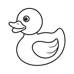 cute rubber duck outline drawing