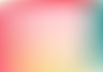 abstract pastel gradient with smooth transition of pink cream mint and turquoise colors. light soft texture. concept of wellness branding and digital design