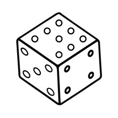 gambling dice outline design