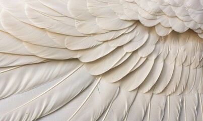 White feathers abstract soft texture background pattern close up