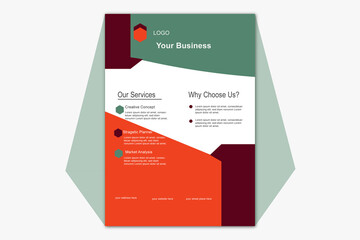 Creative business flayer design with template.
