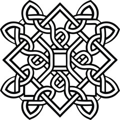 Celtic corners scotland knot border irish decorative set