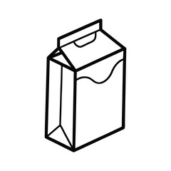 poring milk packet vector illustration