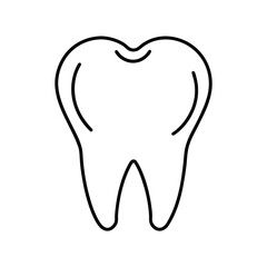 tooth icon in continuous line drawing illustration