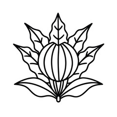 simple botanical art for halloween decoration