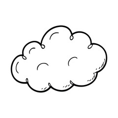 vector hand drawn doodle sketch style cloud