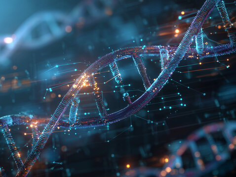 Abstract Genetic Research and DNA Sequencing Concept


