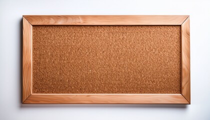 Fototapeta premium cork board on white background with blank space for notes or messages