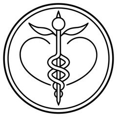 Healthcare Knowledge Symbol Outline Vector