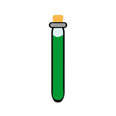 test tube with green liquid vector illustration