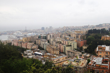 The panorama of Genoa, Italy