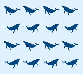 seamless pattern with whale