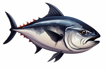 Fototapeta premium Bluefin tuna fish gracefully navigating the deep blue sea