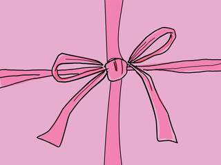 ribbon rope vector hand drawn illustration.eps