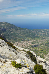 Panorama from the pick de L'ofre, Sierra de Tramuntana, Mallorca, Spain	