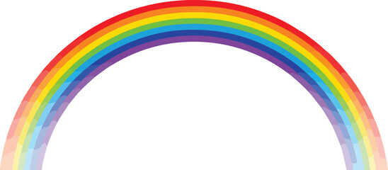 Obraz premium Vibrant multicolored arc against white background rainbow colors style vector illustration EPS file download