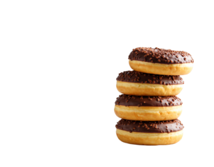 Chocolate Donuts for dessert ready to eat