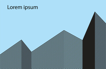 abstract city skyscrapers illustration