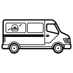 Clean Shape Delivery Vehicle Line Drawing 
