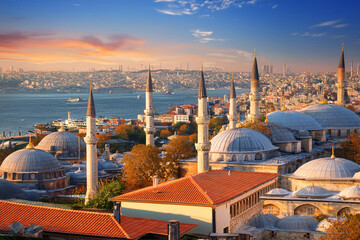 istanbul view with mosque in istanbul turkey