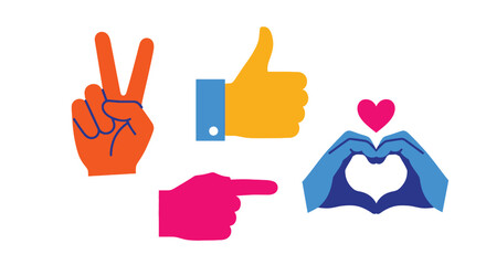 Hand Gesture Icons Set