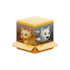 A 'Schrödinger's cat' emoji