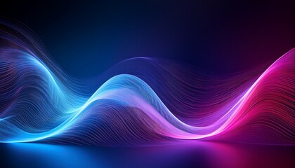 gradient light waves an abstract wave of flowing light with a gradient of blue and magenta creating a modern and dynamic background