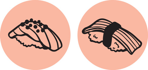 Cute sushi character japanese cuisine	