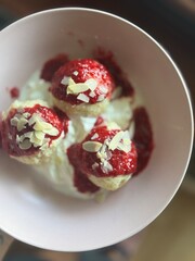 sweet dessert with strawberry