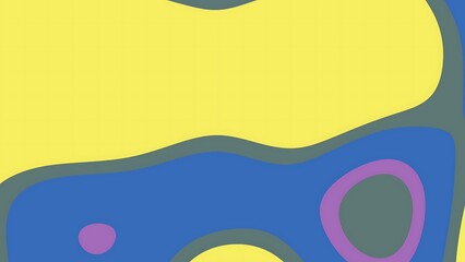 Prismatic Abstracts Liquid Abstract artistic background with yellow, blue, gray and purple shapes creating a fluid design aesthetic