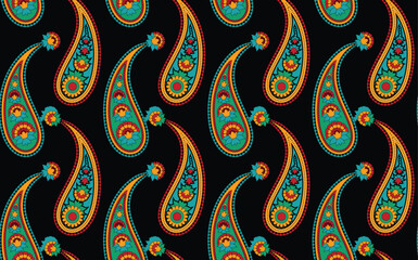 Seamless motif pattern design. Hand draw ethnic pattern
