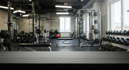 Gym interior with equipment
