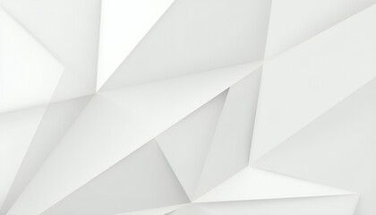 Low-Poly White Geometric Abstract Background