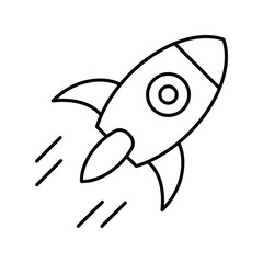 startup lineal icon with white background vector stock illustration