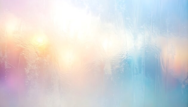 Ethereal dreamy pastel background with gentle light flares. Abstract soft focus texture with blue and pink hues for a serene design.