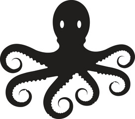vector octopus silhouette design art