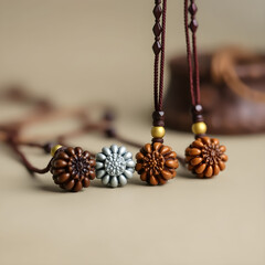 Decorative beads from tree seeds