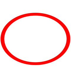 red circle, 楕円,赤