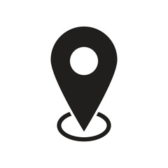 Set of location pin icons vector. Map marker pointer symbols, GPS location. Navigation map, location navigation icon, geo location point.