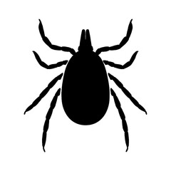 Tick silhouette victor style whit white background 
