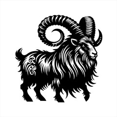 Fototapeta premium Ram illustration isolated on white